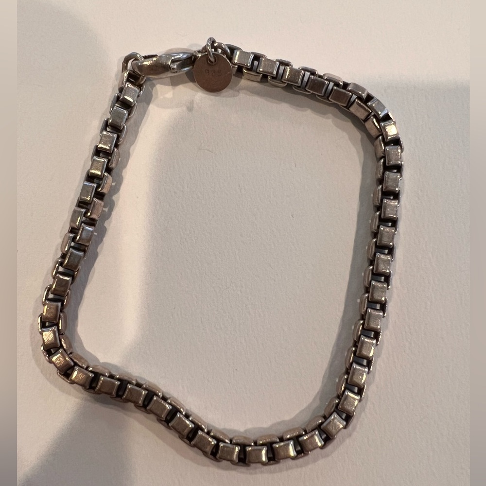 Tiffany & Co Venetian Link silver bracelet size XXL
